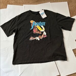 Jordan Black Tee with Vibrant Graphic